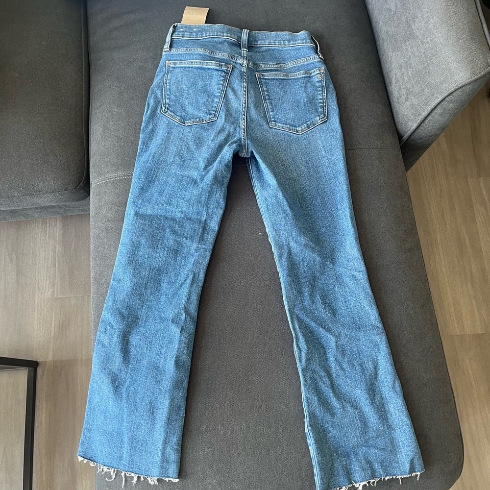 MADEWELL Mid-Rise Kick Out Frayed Jeans